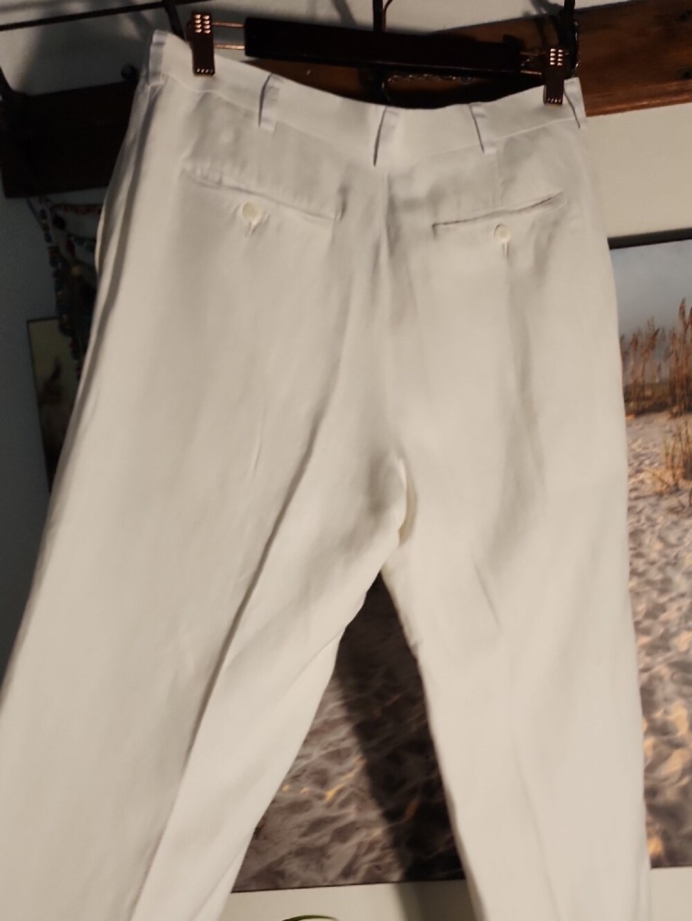 Cubavera White Linen Blend Chinos - Picture 9 of 11